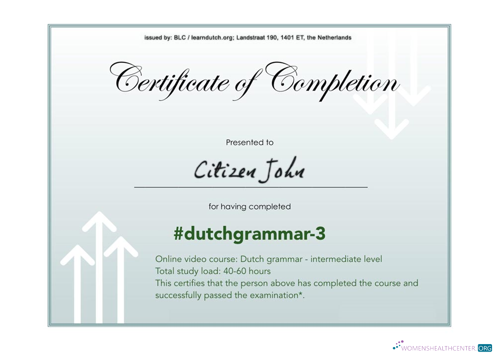 Download Language grammar Certificate of Completion Photoshop template